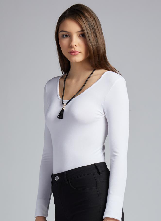 C'est Moi Long Sleeve Scoop Neck One Size Top CEBT1202 - C'est Moi 